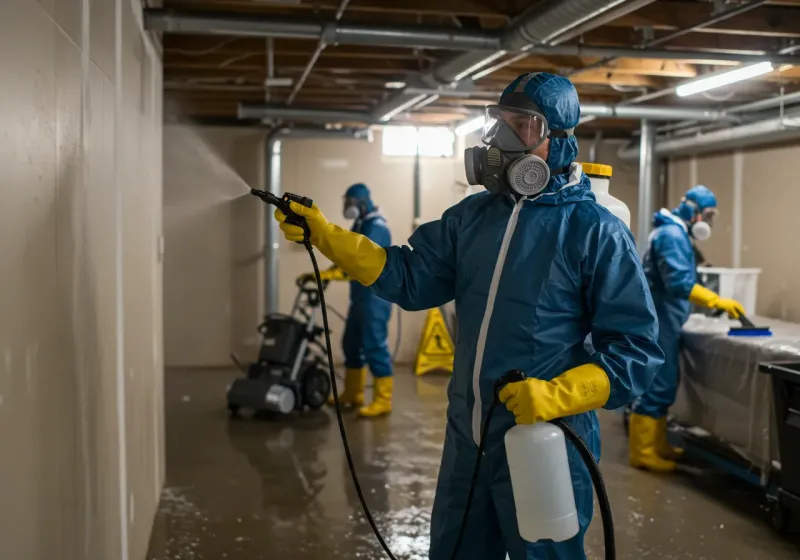 Basement Sanitization and Antimicrobial Treatment process in Emanuel County, GA