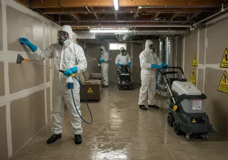 Basement Moisture Removal and Structural Drying process in Emanuel County, GA